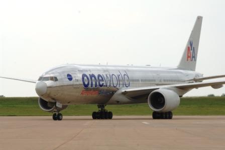 American Airlines 777-200 アメリカン oneworld American Airlines unveils Oneworld jet